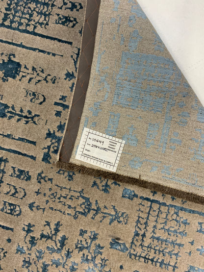 Transitional classic rug, fine wool and bamboo-silk 298x208cm | Rug# 10649