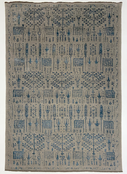 Transitional classic rug, fine wool and bamboo-silk 298x208cm | Rug# 10649
