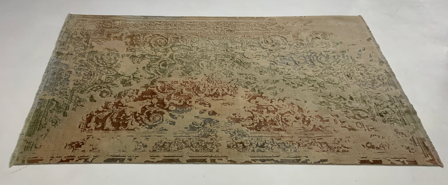 Hand-woven fine wool and bamboo silk pile  Transitional rug 280x178cm  | Rug# 10651
