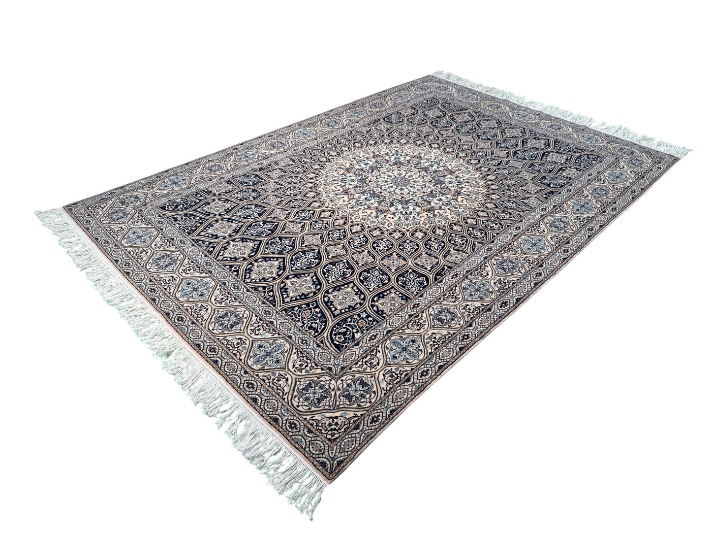 Persian Nain 6LA, silk inlay, Persia 300x203cm | Rug# 11007