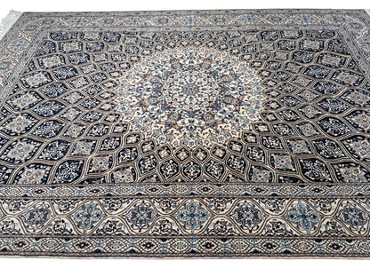 Persian Nain 6LA, silk inlay, Persia 300x203cm | Rug# 11007