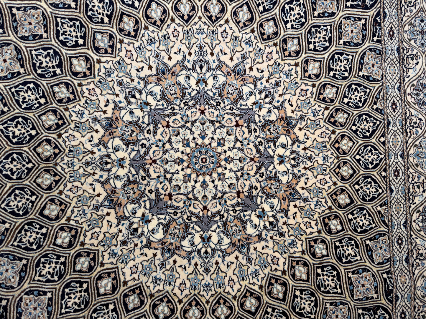 Persian Nain 6LA, silk inlay, Persia 300x203cm | Rug# 11007