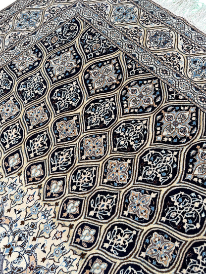 Persian Nain 6LA, silk inlay, Persia 300x203cm | Rug# 11007