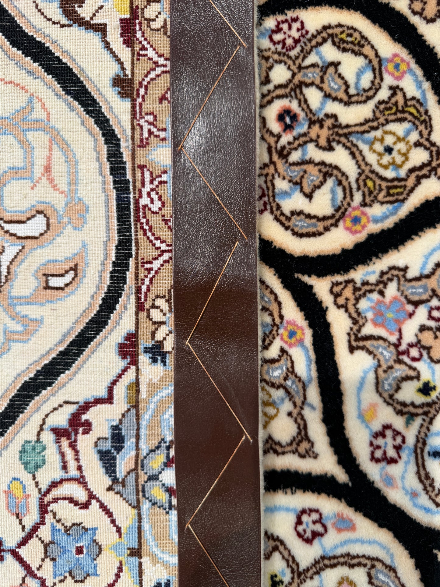 Persian Nain 6LA, silk inlay, Mandela Dome design,  Persia 212X210cm | Rug# 11010