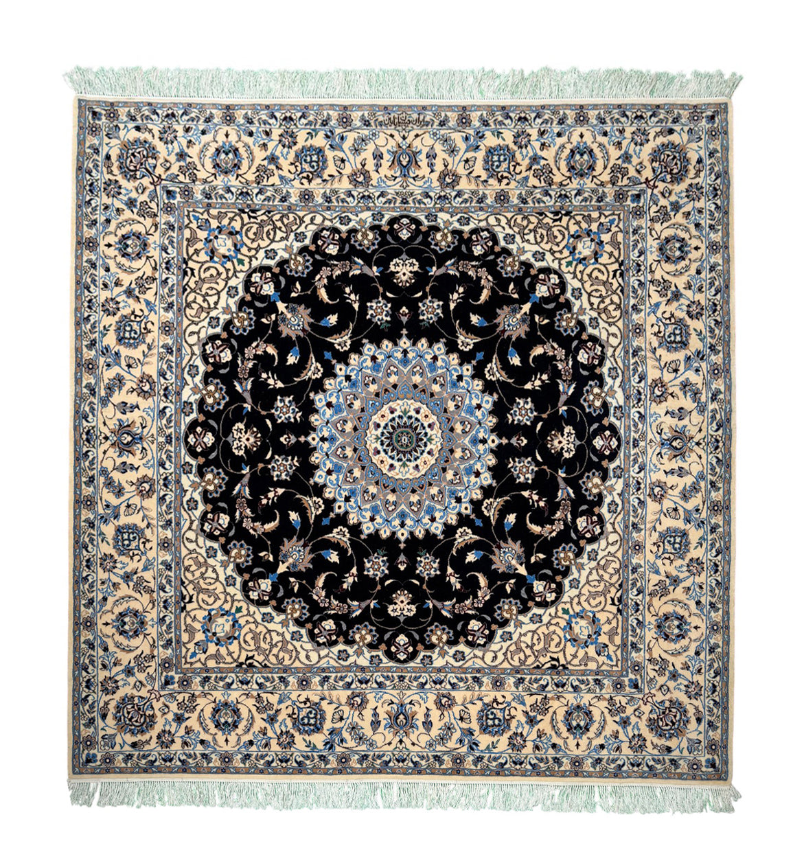 Nain 6LA in Safavid floral design, c.1990, Persia,  171x172cm | Rug# 11013