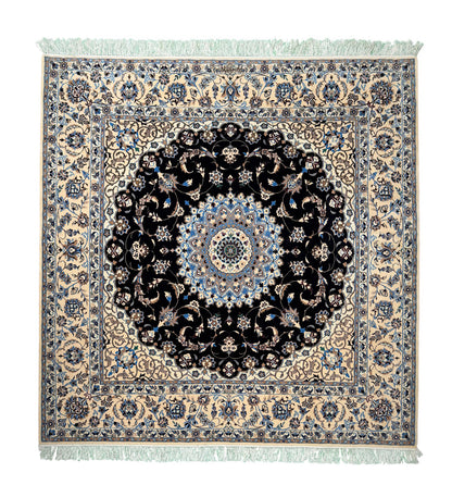 Nain 6LA in Safavid floral design, c.1990, Persia,  171x172cm | Rug# 11013