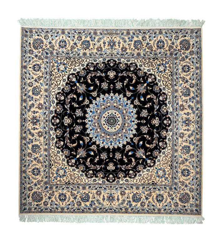 Nain 6LA in Safavid floral design, c.1990, Persia,  171x172cm | Rug# 11013