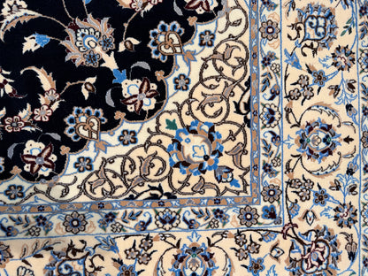 Nain 6LA in Safavid floral design, c.1990, Persia,  171x172cm | Rug# 11013
