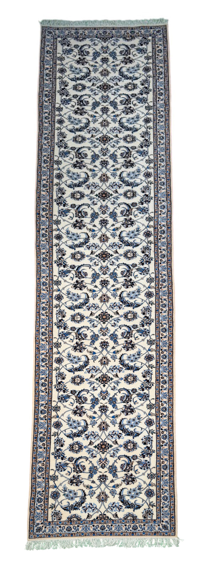 Nain 6LA in allover floral design hall runner, c.1990, Persia, 434x88cm | Rug# 11016