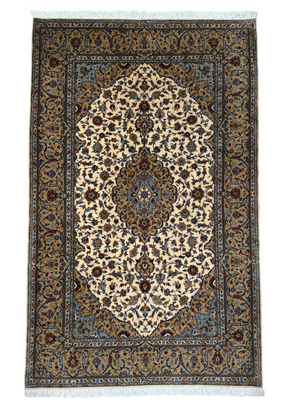 Superfine signed Persian Kashan (one of a pair) 223x143cm | Rug# 11017