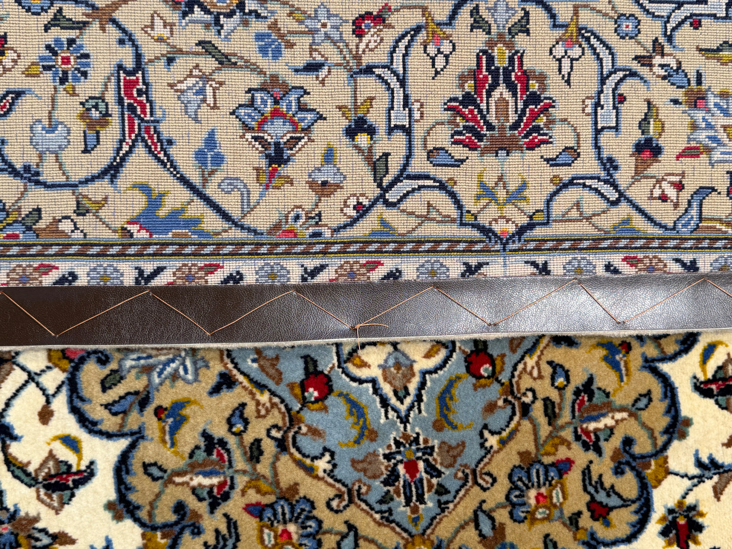 Superfine signed Persian Kashan (one of a pair) 223x143cm | Rug# 11017