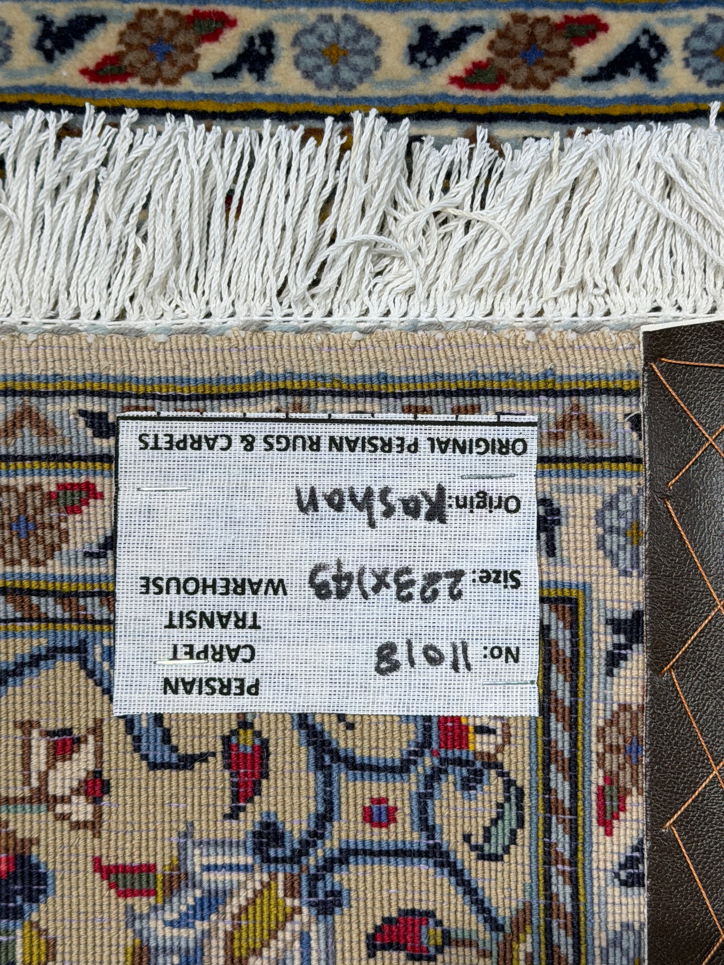 Superfine signed Persian Kashan (one of a pair) 223x143cm | Rug# 11018