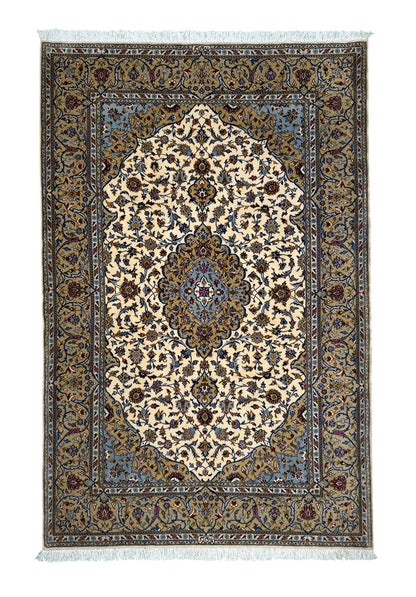 Superfine signed Persian Kashan (one of a pair) 223x143cm | Rug# 11018