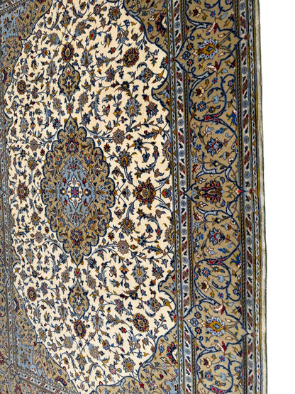 Superfine signed Persian Kashan (one of a pair) 223x143cm | Rug# 11018