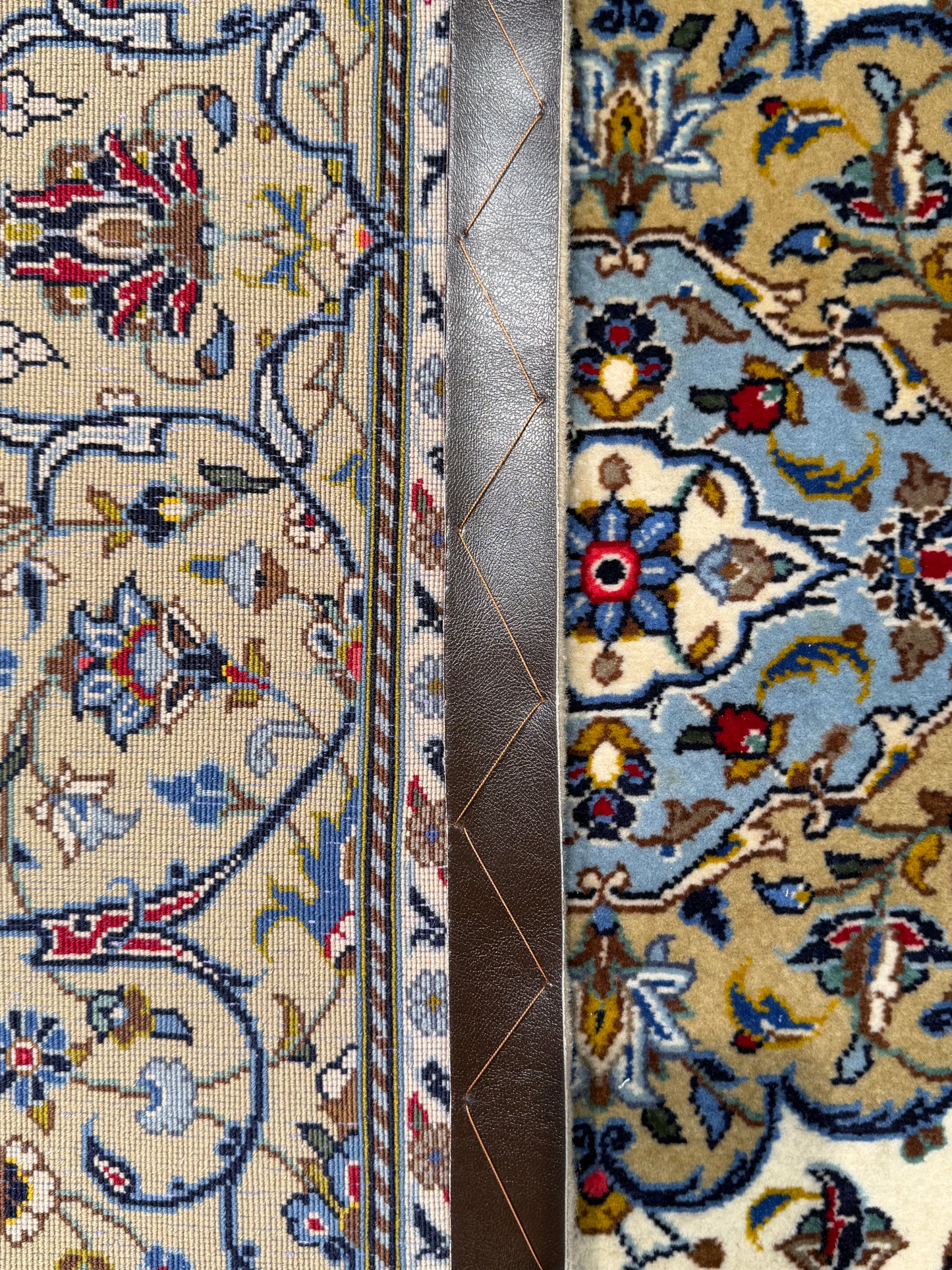 Superfine signed Persian Kashan (one of a pair) 223x143cm | Rug# 11018