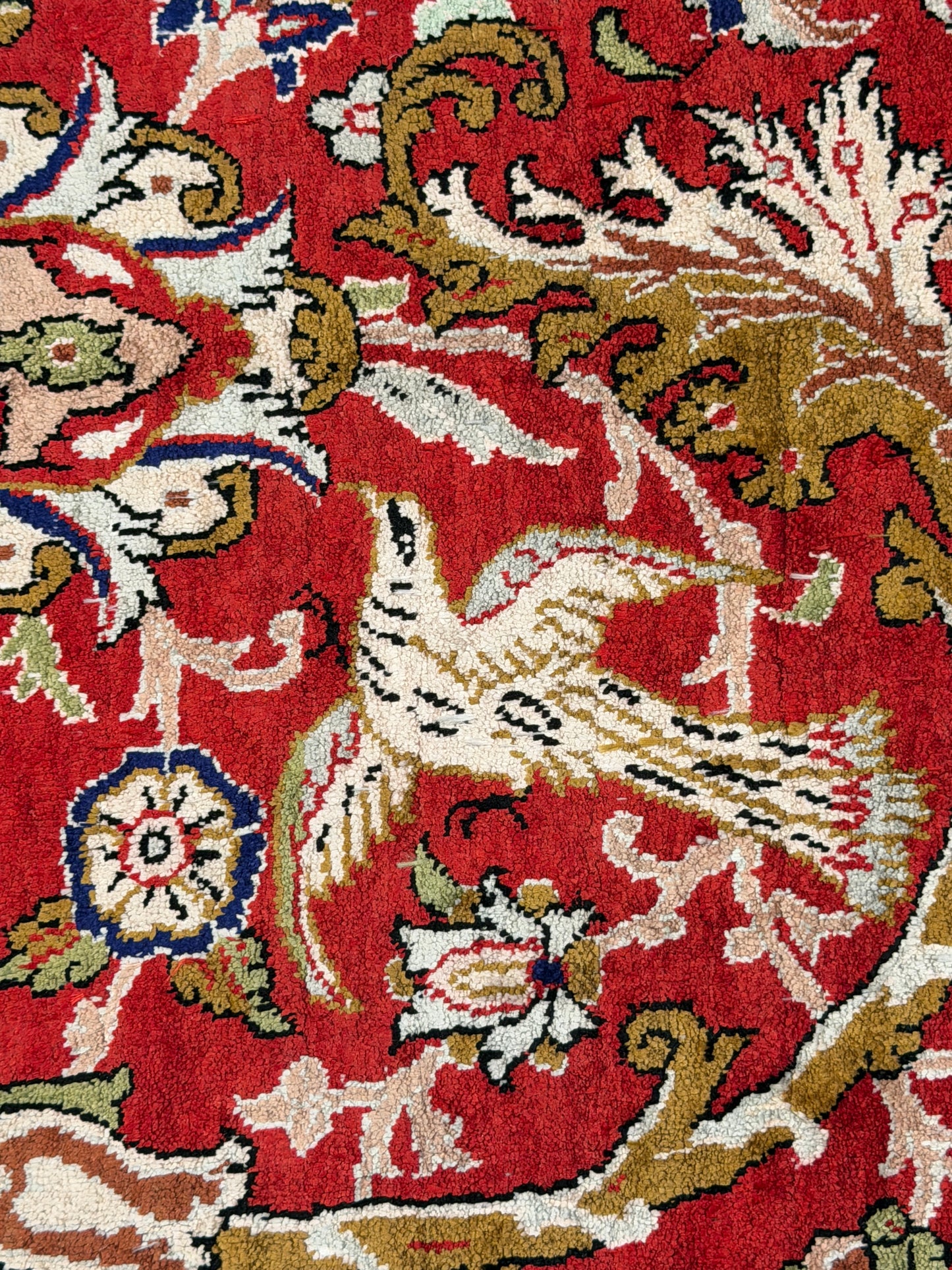 Pure Caspian silk Qum  Tree of Life rug, Persia, circa 1950, collectable, 230x131cm| Rug# 11022