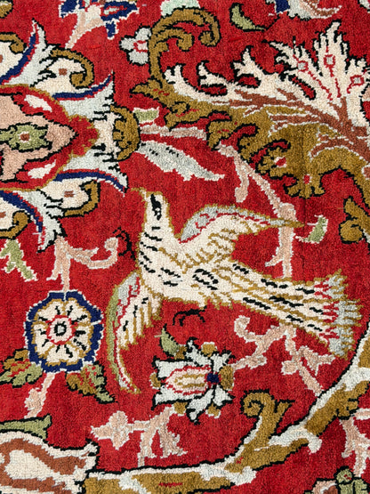 Pure Caspian silk Qum  Tree of Life rug, Persia, circa 1950, collectable, 230x131cm| Rug# 11022