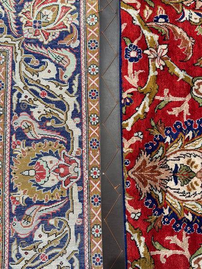 Pure Caspian silk Qum  Tree of Life rug, Persia, circa 1950, collectable, 230x131cm| Rug# 11022