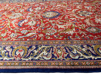 Pure Caspian silk Qum  Tree of Life rug, Persia, circa 1950, collectable, 230x131cm| Rug# 11022