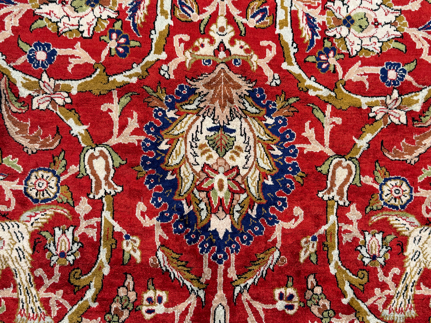 Pure Caspian silk Qum  Tree of Life rug, Persia, circa 1950, collectable, 230x131cm| Rug# 11022