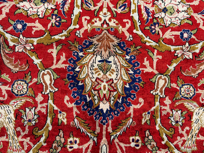 Pure Caspian silk Qum  Tree of Life rug, Persia, circa 1950, collectable, 230x131cm| Rug# 11022