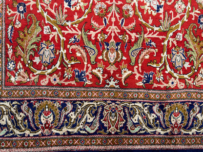Pure Caspian silk Qum  Tree of Life rug, Persia, circa 1950, collectable, 230x131cm| Rug# 11022