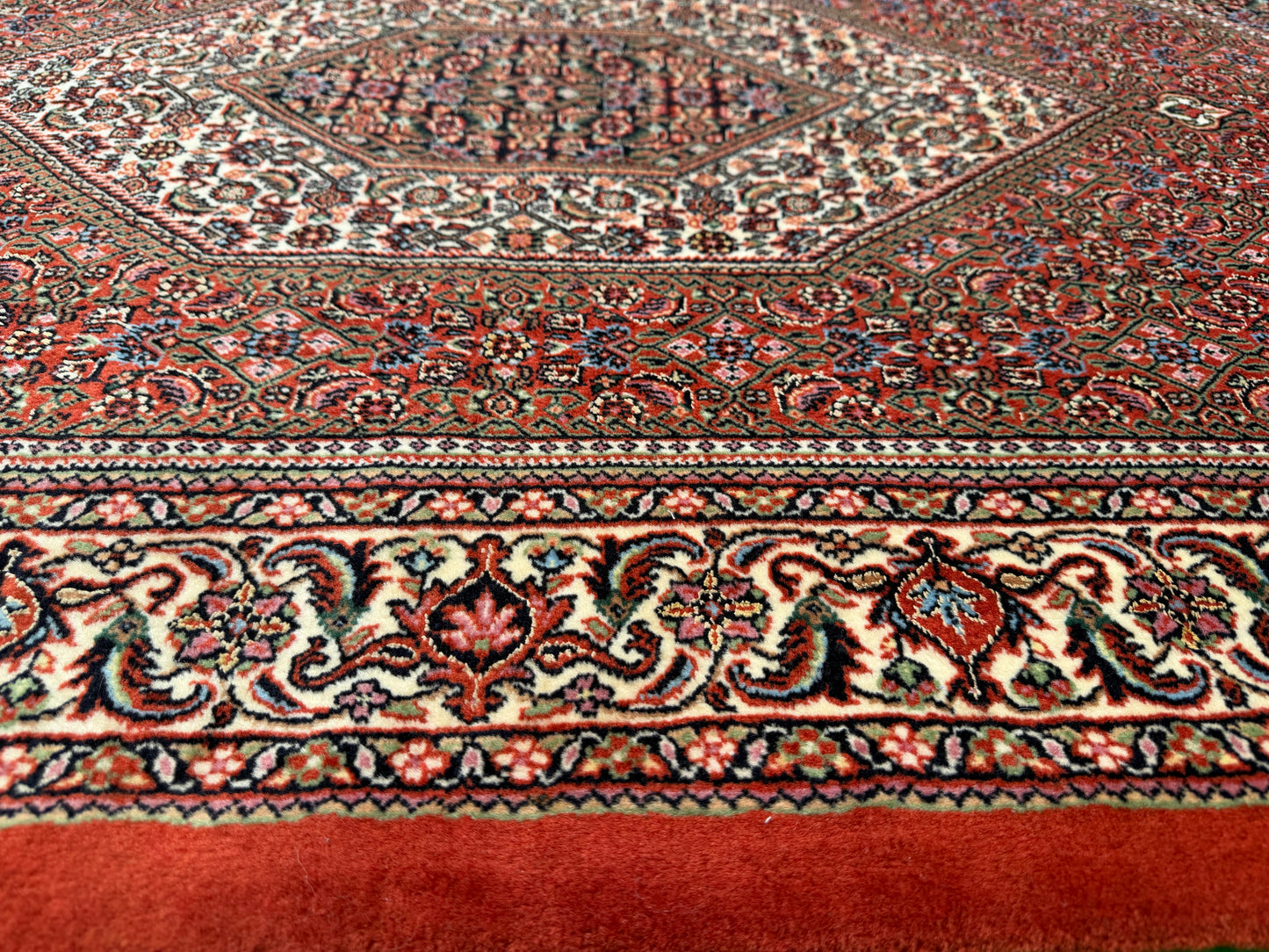Superfine and very durable Persian Bijar, 195x108cm | Rug# 11026