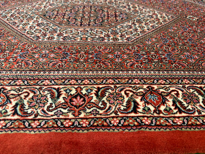Superfine and very durable Persian Bijar, 195x108cm | Rug# 11026