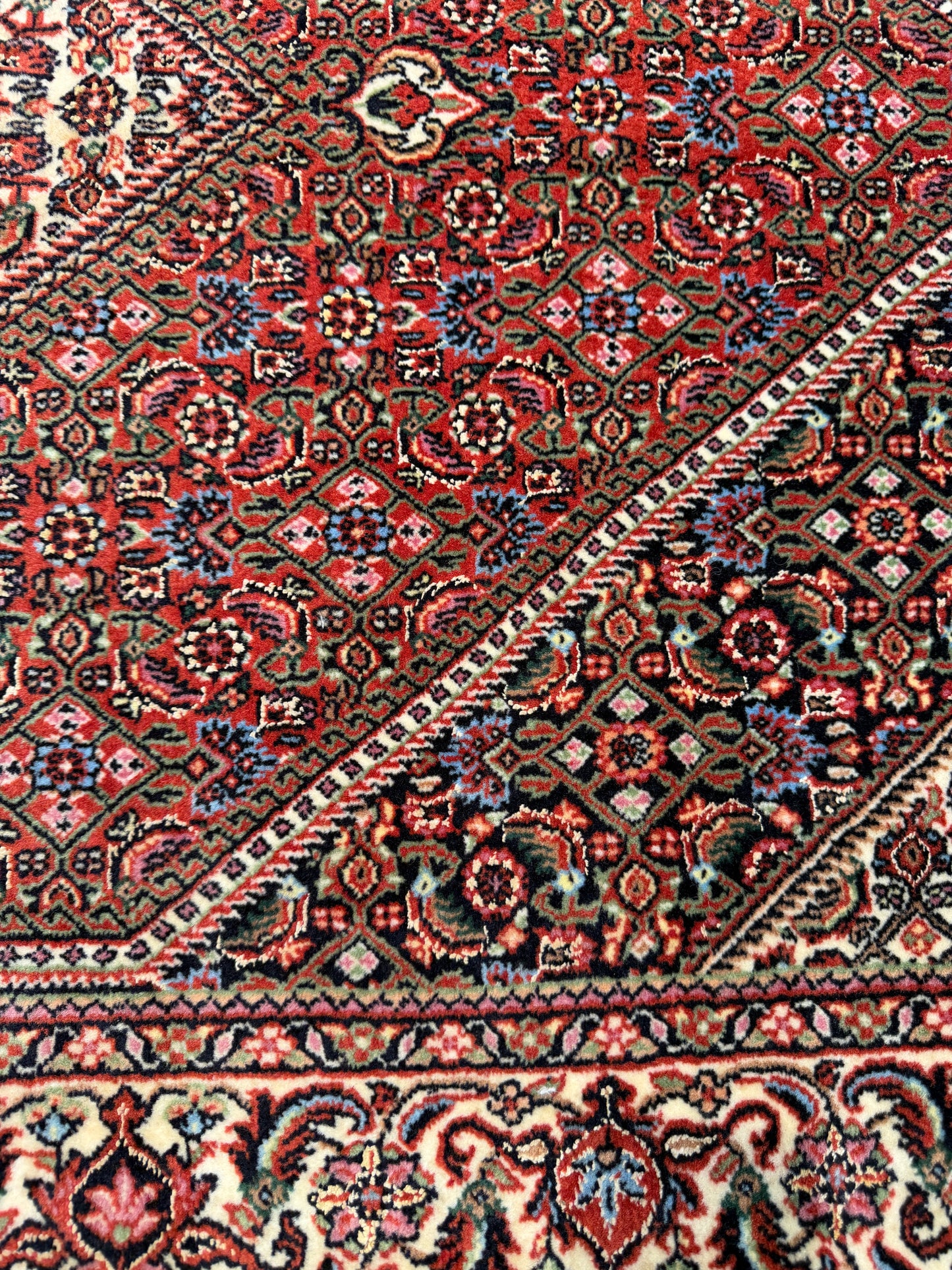 Superfine and very durable Persian Bijar, 195x108cm | Rug# 11026