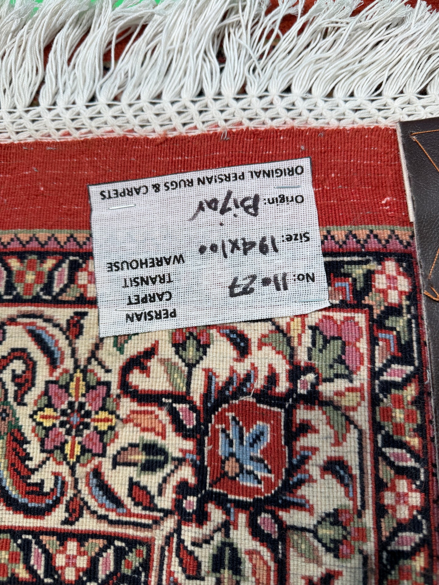 Superfine and very durable Persian Bijar, 194x100cm | Rug# 11027