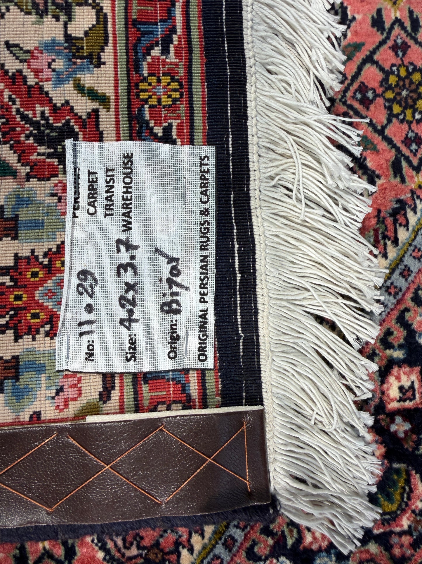 Superfine and very durable Bijar, Persia 402x307cm | Rug# 11029