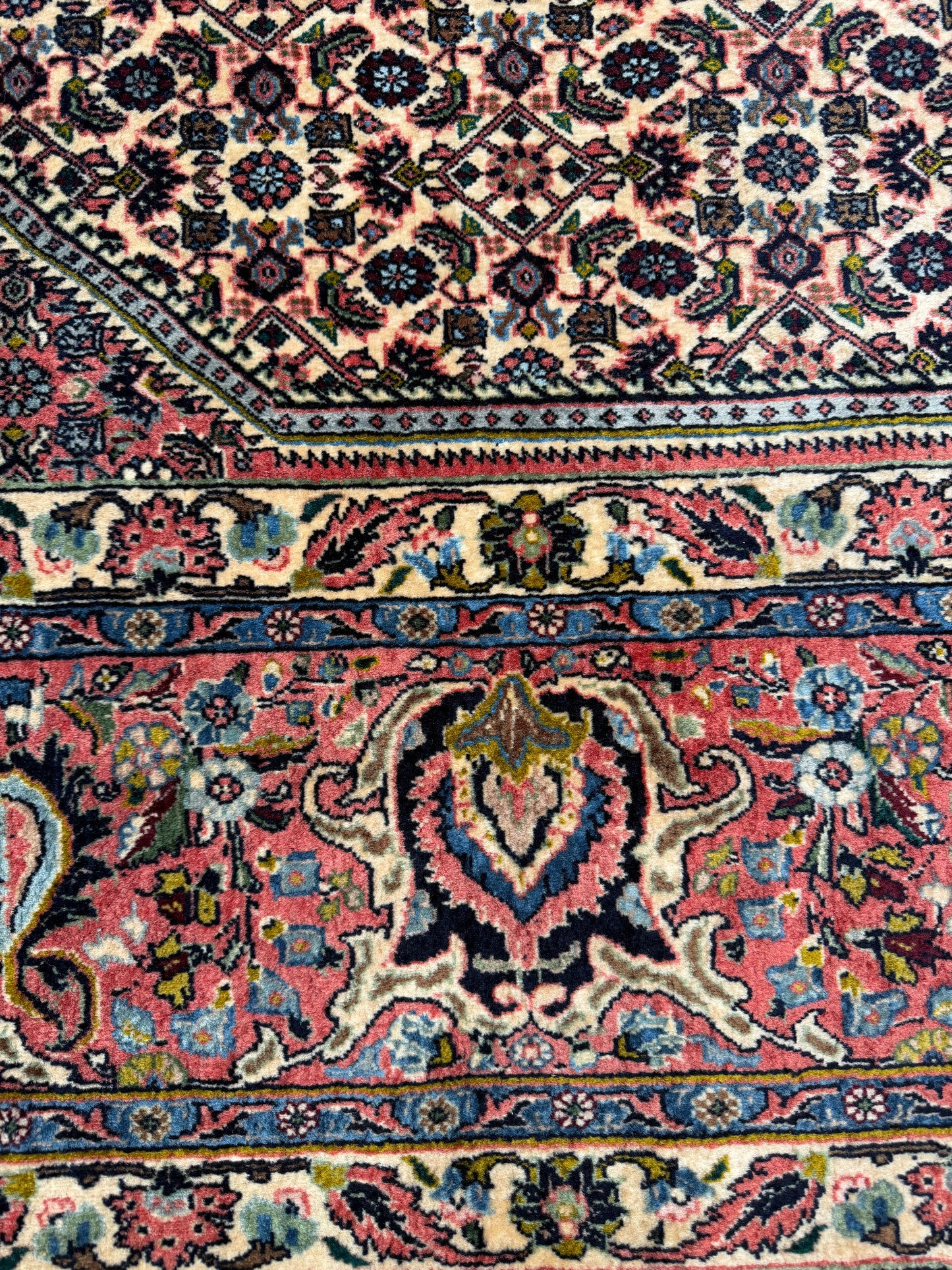 Superfine and very durable Bijar, Persia 402x307cm | Rug# 11029