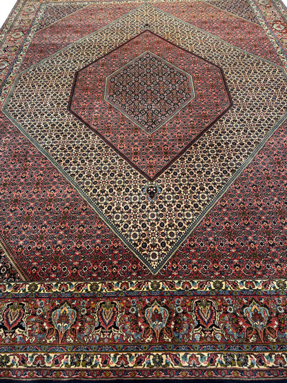 Superfine and very durable Bijar, Persia 402x307cm | Rug# 11029