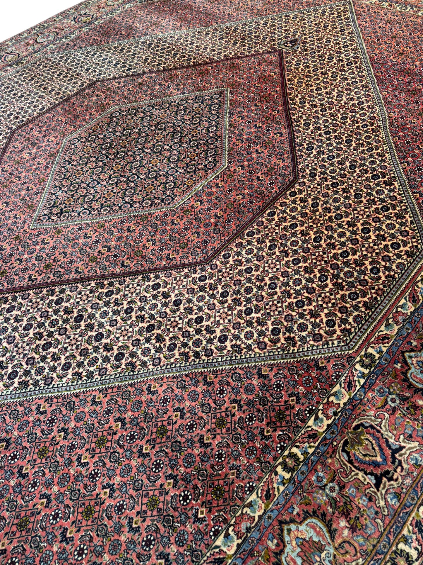 Superfine and very durable Bijar, Persia 402x307cm | Rug# 11029