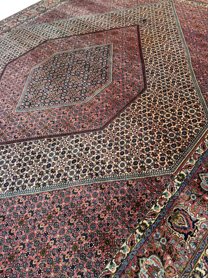 Superfine and very durable Bijar, Persia 402x307cm | Rug# 11029