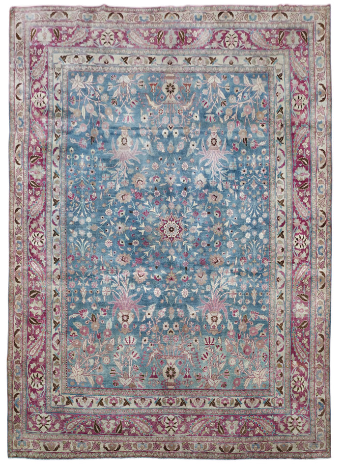 Hand knotted antique Tabriz-Khoy carpet 371×249 cm | Rug# 11502