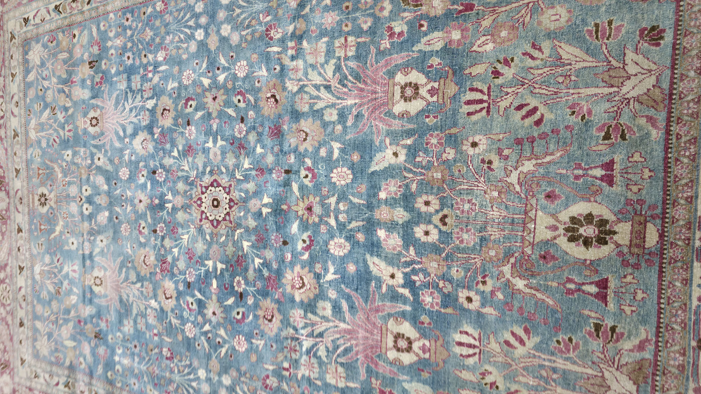 Hand knotted antique Tabriz-Khoy carpet 371×249 cm | Rug# 11502