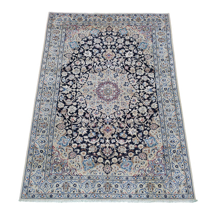 Hand knotted vintage 9LA Nain rug 150×100 cm | Rug# 11504