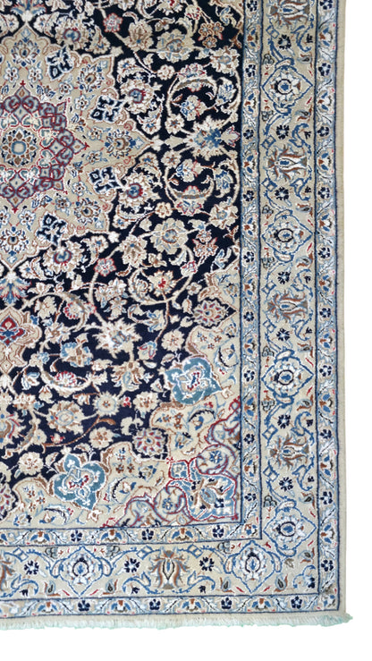 Hand knotted vintage 9LA Nain rug 150×100 cm | Rug# 11504
