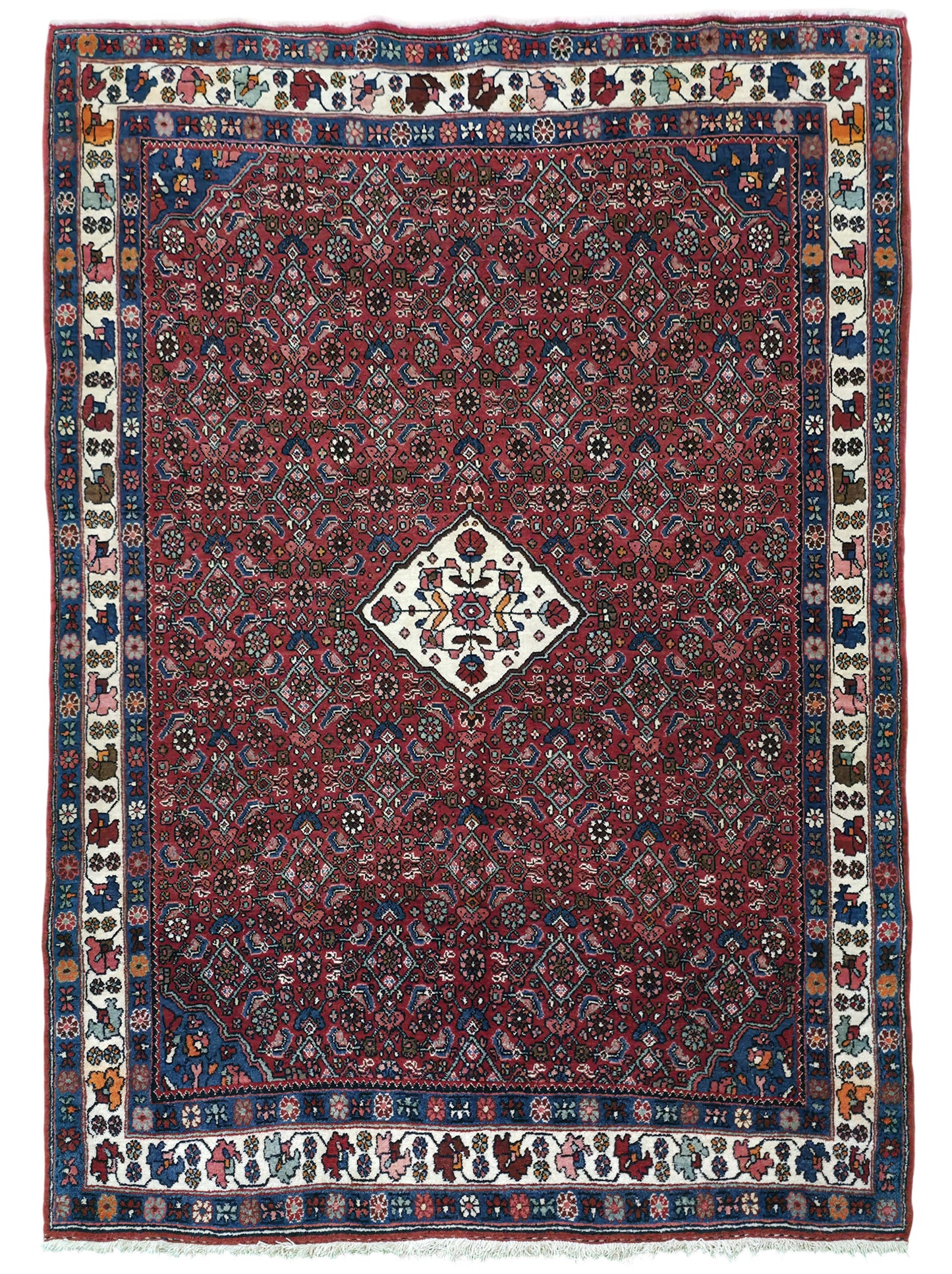 Hand knotted vintage Bijar rug 164×115 cm | Rug# 11506