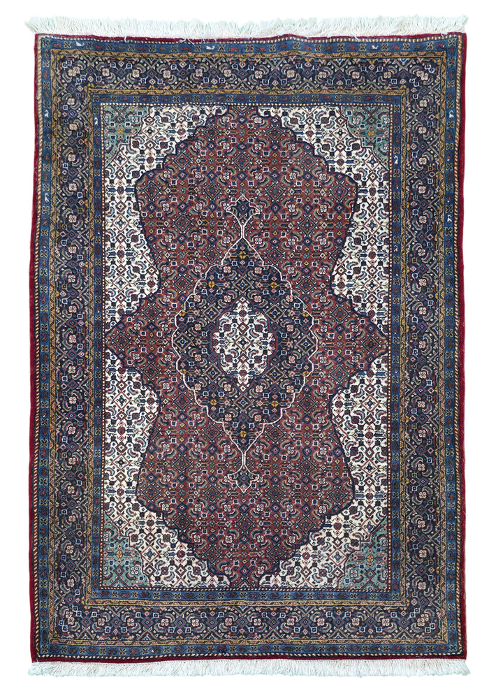 Hand knotted vintage Tabriz Mashayekhi rug 156×105 cm | Rug# 11507