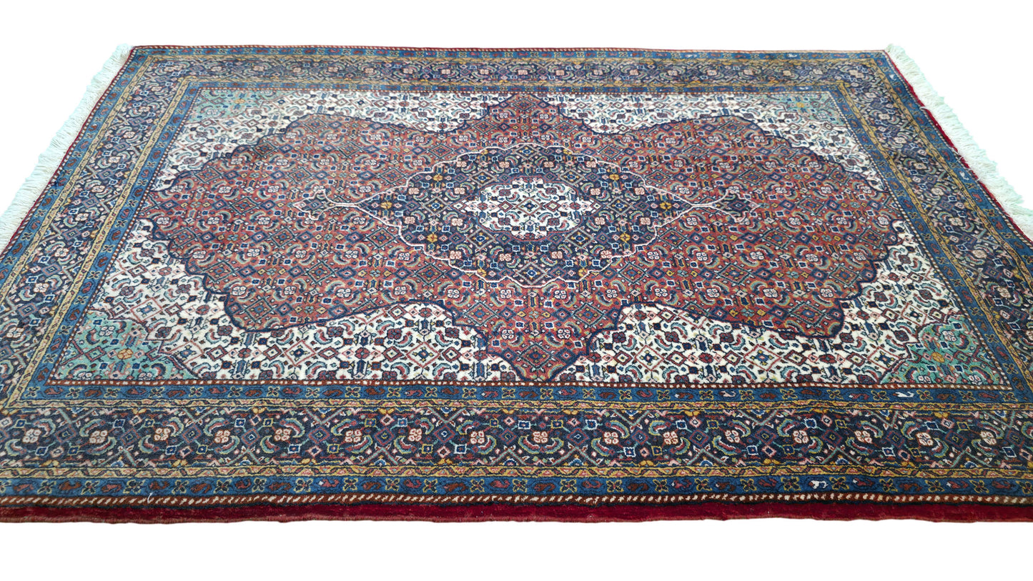 Hand knotted vintage Tabriz Mashayekhi rug 156×105 cm | Rug# 11507