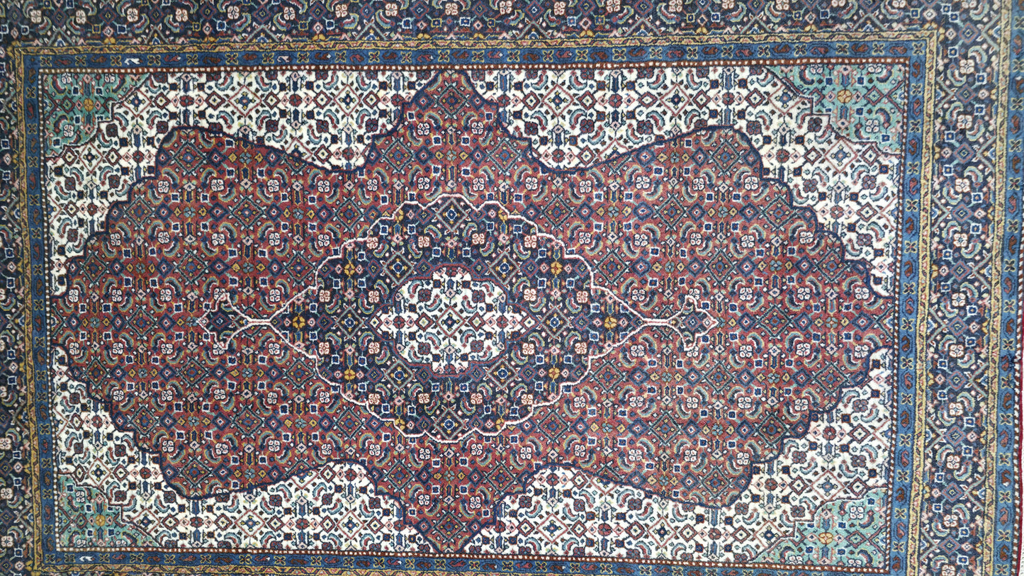 Hand knotted vintage Tabriz Mashayekhi rug 156×105 cm | Rug# 11507