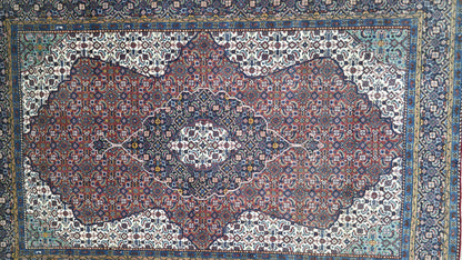 Hand knotted vintage Tabriz Mashayekhi rug 156×105 cm | Rug# 11507