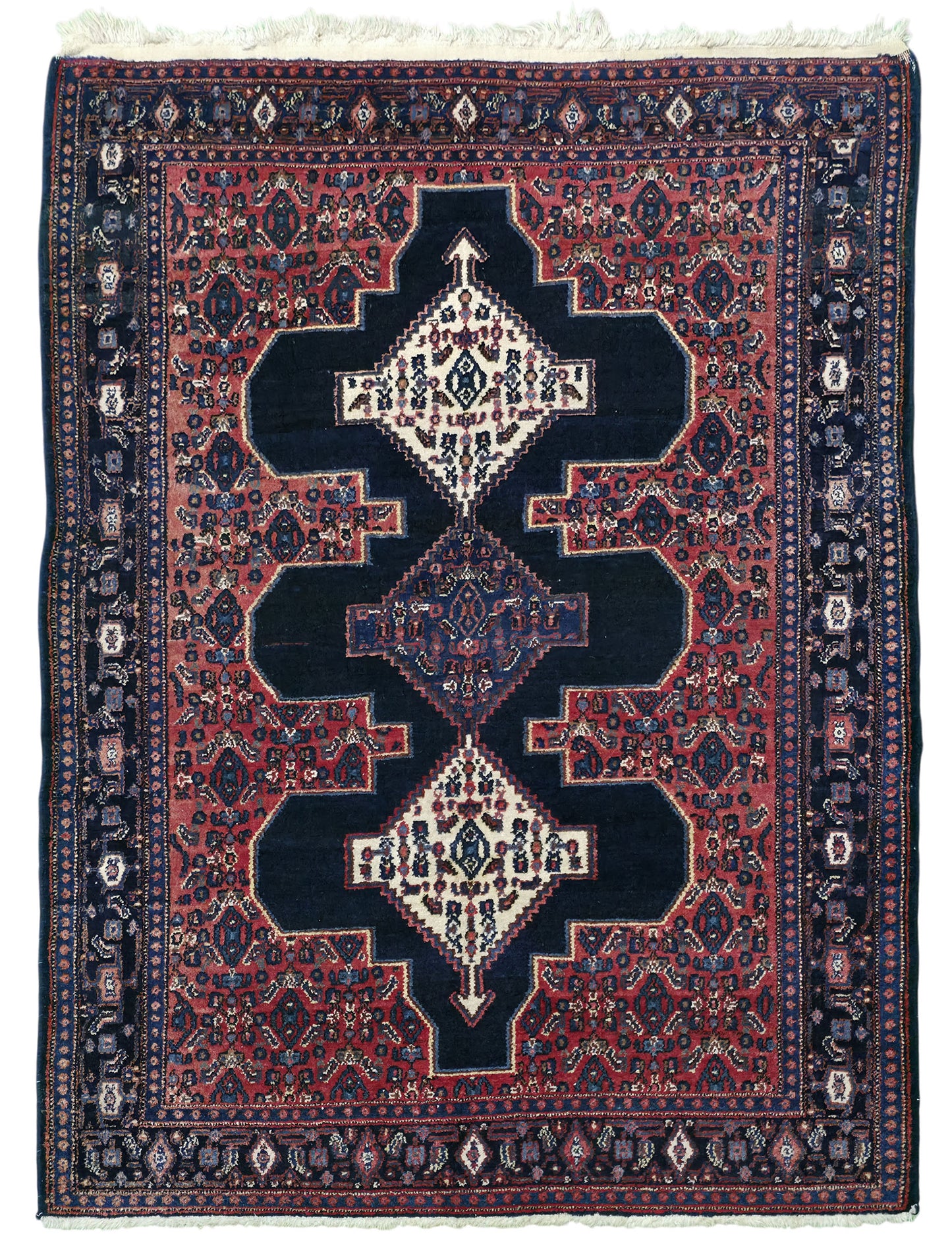 Hand knotted vintage Takpood Senneh rug 150×115 cm | Rug# 11508