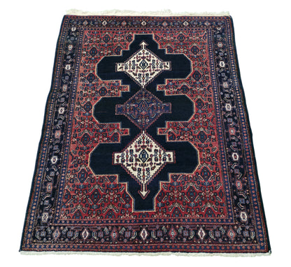 Hand knotted vintage Takpood Senneh rug 150×115 cm | Rug# 11508