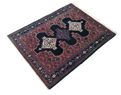 Hand knotted vintage Takpood Senneh rug 150×115 cm | Rug# 11508