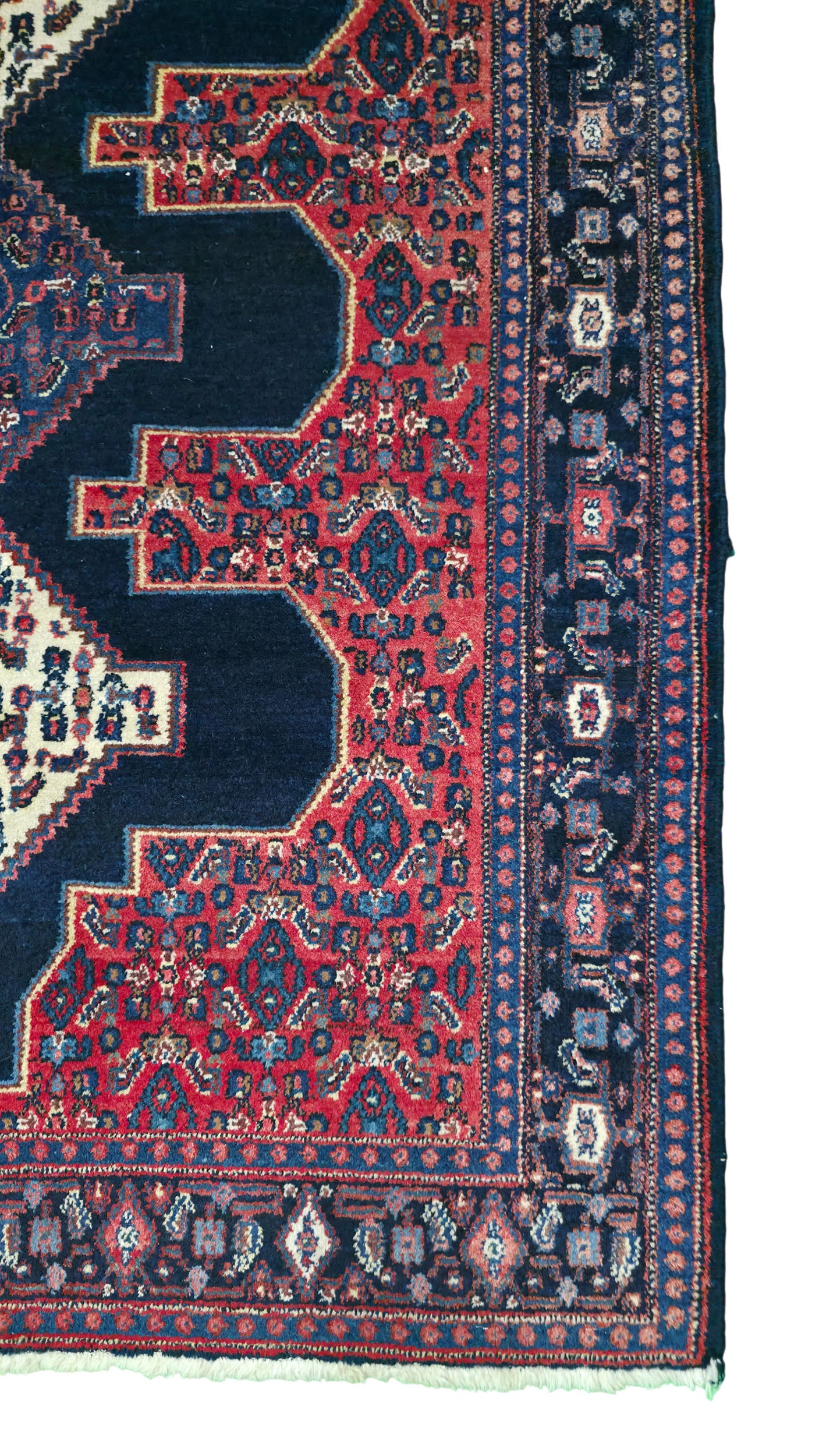 Hand knotted vintage Takpood Senneh rug 150×115 cm | Rug# 11508