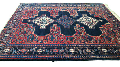 Hand knotted vintage Takpood Senneh rug 150×115 cm | Rug# 11508