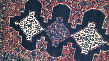 Hand knotted vintage Takpood Senneh rug 150×115 cm | Rug# 11508